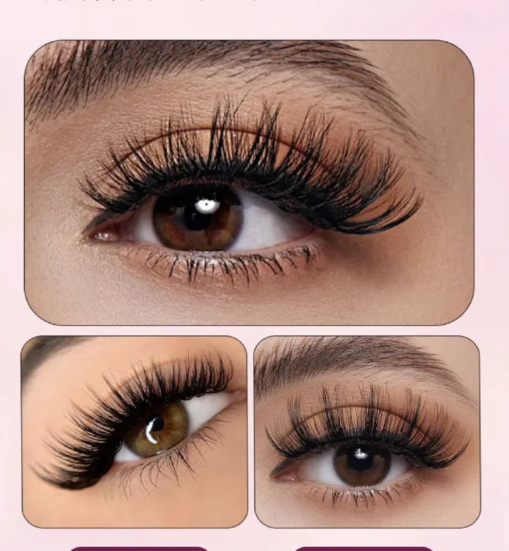 Lash Clusters Kit 180Pcs Fluffy Cat-Eye Look Individual Eyelash Extensions, Volume Effect, C/D Curl False Eyelashes Kit with Glue |Tweezers | Removers| Eyelash & Eyebrow Brush