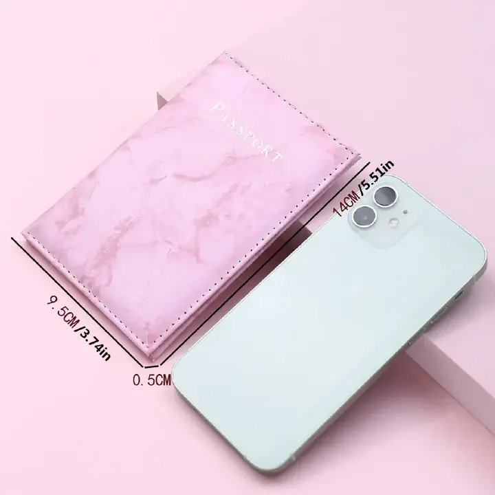 Passport Cover Hot Stamping Simple Plane Women Men Travel Passport Case Holder Fashion Wedding Gift