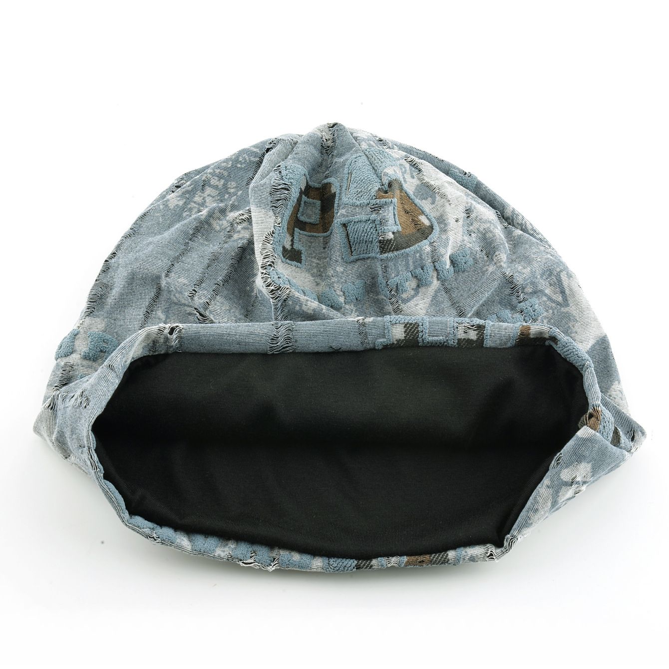 Vintage Printed Slouchy Beanie for Women Men Autumn. Elastic Hat with Lightweight Warm No-Brim Design Breathable Windproof Design Beanie Hat Playful Design, Texture Thin Beanie for Men and Women