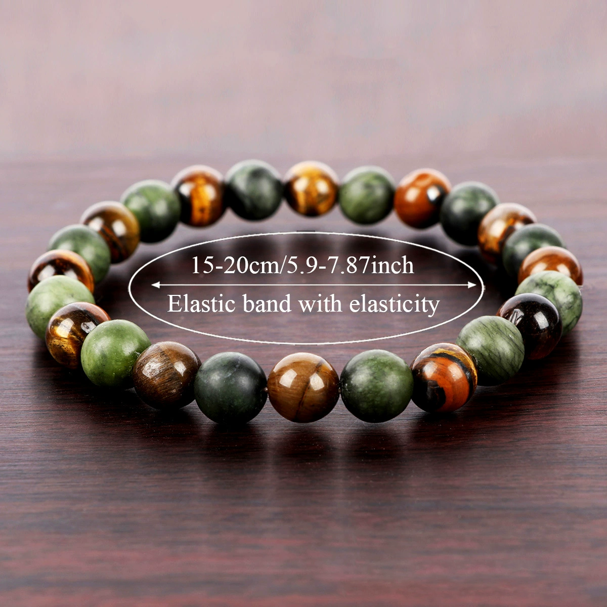 Attracts Wealth Tiger Eye Stone Price Stretchable Natural Stone Beaded Bracelet for Unisex Jewelry Gift