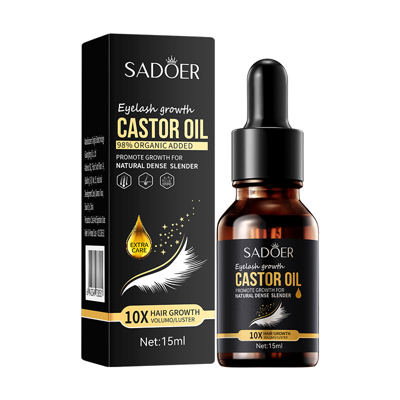 SADOER Natural Thick Fiber Long Curl Natural Castor Oil Ingredient Eyelash Growth Nutrient Solution view 6