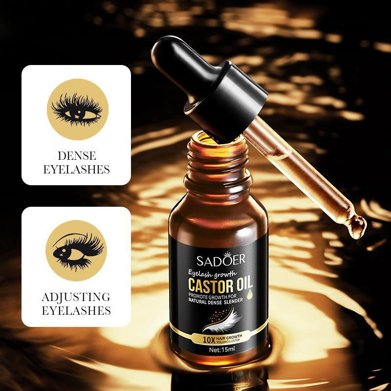 SADOER Natural Thick Fiber Long Curl Natural Castor Oil Ingredient Eyelash Growth Nutrient Solution view 2