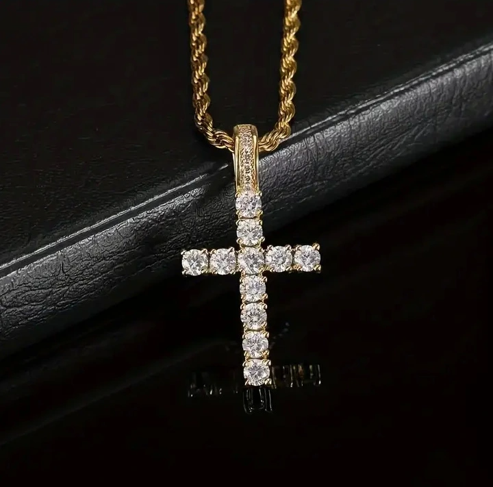 American Twist Chain Cross Men'S Simple Jewelry Casual Pendant Hip-Hop Necklace Pendant Men'S Explosive Cross