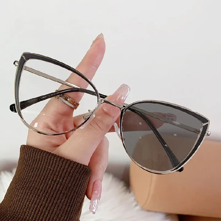 Cat Eye Photogrey Anti Blue Light Photochromic Women Glasses Eyewear Anti Reflection Wholesale Eyeglasses Frames 1PC
