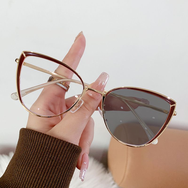 Cat Eye Photogrey Anti Blue Light Photochromic Women Glasses Eyewear Anti Reflection Wholesale Eyeglasses Frames 1PC
