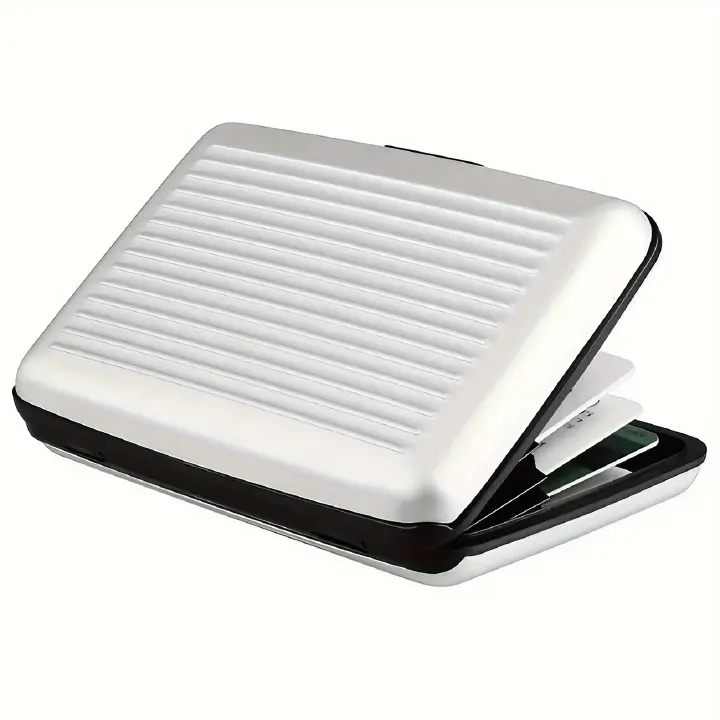 Waterproof Aluminum WalletID Wallet High Quality Aluminum Business Name Card Holder Business Credit Bank Card Clip ID Card case Box