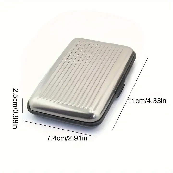 Waterproof Aluminum WalletID Wallet High Quality Aluminum Business Name Card Holder Business Credit Bank Card Clip ID Card case Box