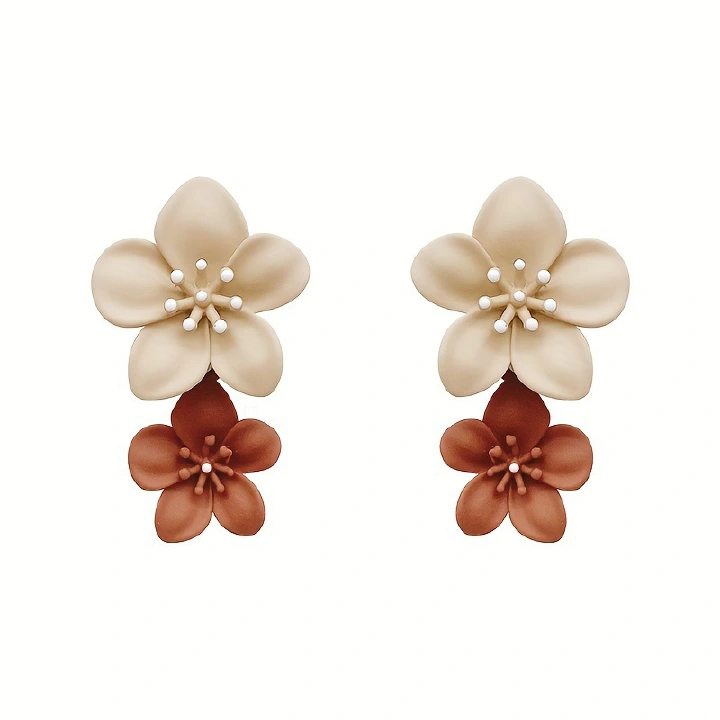 Autumn And Winter Women'S Earrings Temperament High-End Earrings Stud Earrings Autumn And Winter Flower Earrings