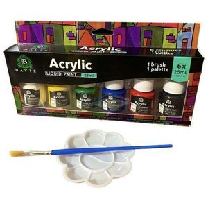 Bayte 6 Pieces 25ml Acrylic Paint Set
