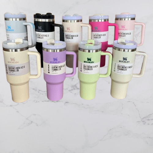 ORIGINAL STANELY CUP QUENCHER H2.0 TUMBLER WITH HANDLE AND STRAW 40 OZ