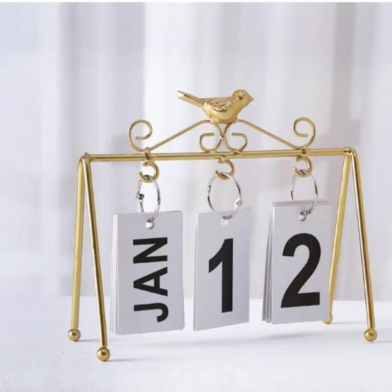 Perpetual Flip Calendar for Home or Office | Flip Desk Calendar | Standing Calendar for Office desk