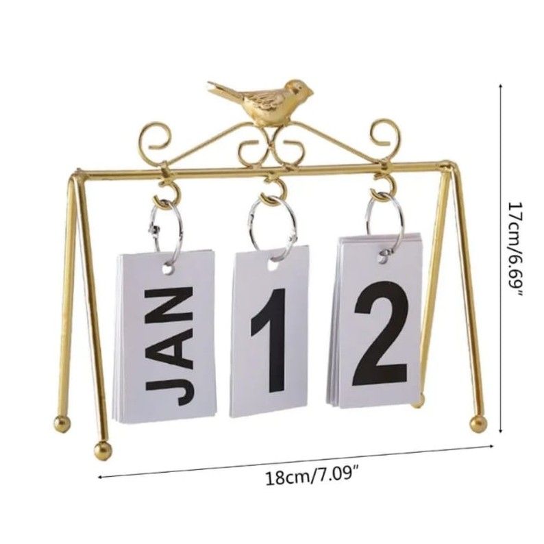 Perpetual Flip Calendar for Home or Office | Flip Desk Calendar | Standing Calendar for Office desk