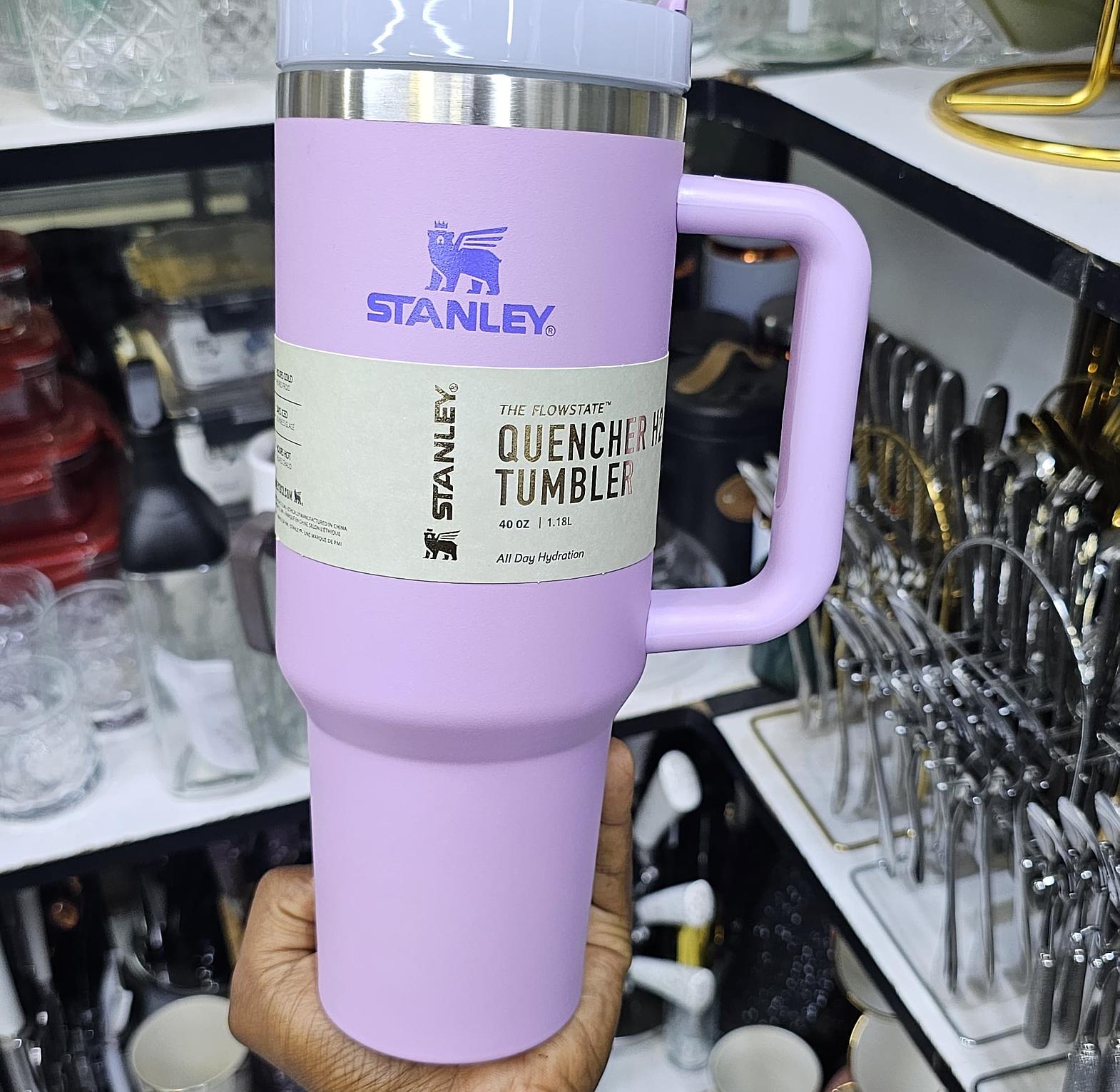 ORIGINAL STANELY CUP QUENCHER H2.0 TUMBLER WITH HANDLE AND STRAW 40 OZ