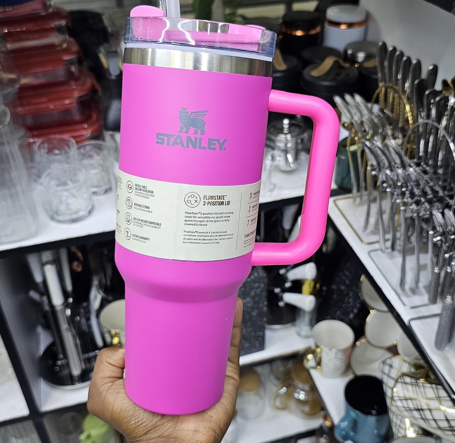 ORIGINAL STANELY CUP QUENCHER H2.0 TUMBLER WITH HANDLE AND STRAW 40 OZ
