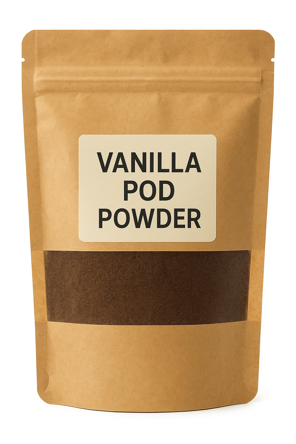Vanilla Pod Powder - 100 grams. Provides an Intense, aromatic, slightly sweet, and warm flavor typical of vanilla, but often richer and more complex than liquid extracts.