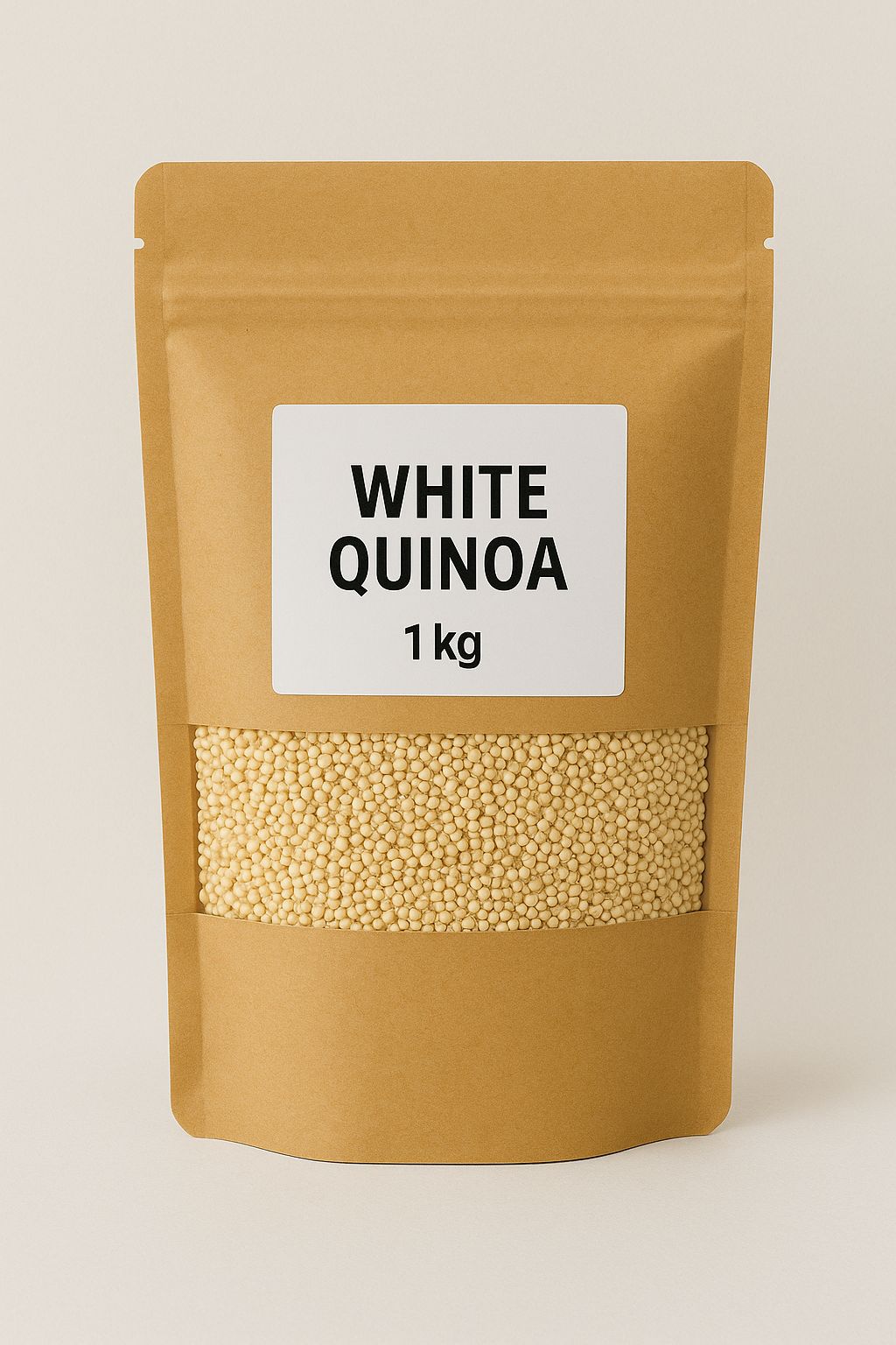 White Quinoa Seeds - 1kg. Complete protein (contains all essential amino acids), high in fiber, rich in vitamins and minerals and gluten-free and are eaten as substitute to rice