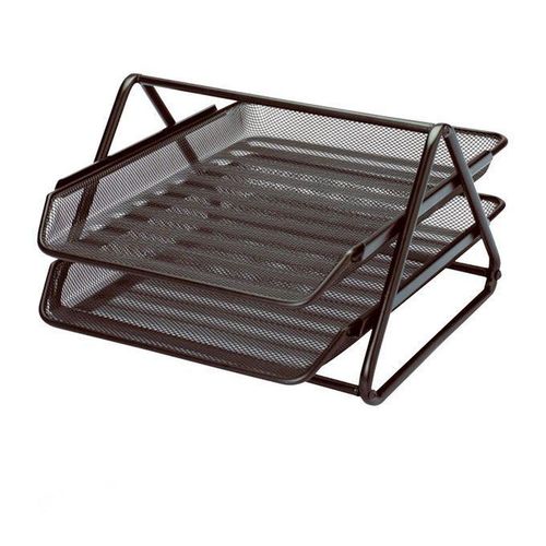 2-Layer Stackable Tray, Used to Store documents, folders, Stationery, Magazines, Newspapers, LettersSliding Document Trays Office Tray