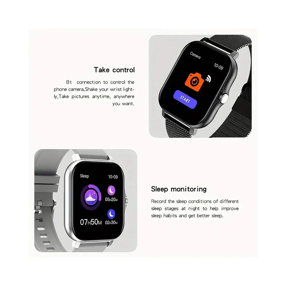Smart Watch Women Men Y13 Smart Watch Android Phone 1.44'' Inch Color Screen Bluetooth Call Blood Oxygen/Pressure Monitoring