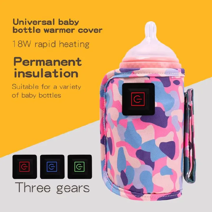 USB Milk Water Warmer Stroller Insulated Bag Baby Nursing Bottle Heater Safe Kids Supplies for Infant Outdoor Travel Accessories