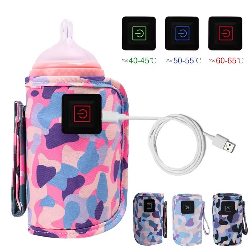 USB Milk Water Warmer Stroller Insulated Bag Baby Nursing Bottle Heater Safe Kids Supplies for Infant Outdoor Travel Accessories