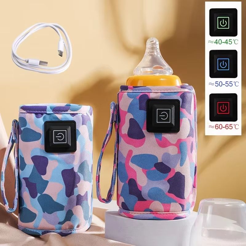 USB Milk Water Warmer Stroller Insulated Bag Baby Nursing Bottle Heater Safe Kids Supplies for Infant Outdoor Travel Accessories