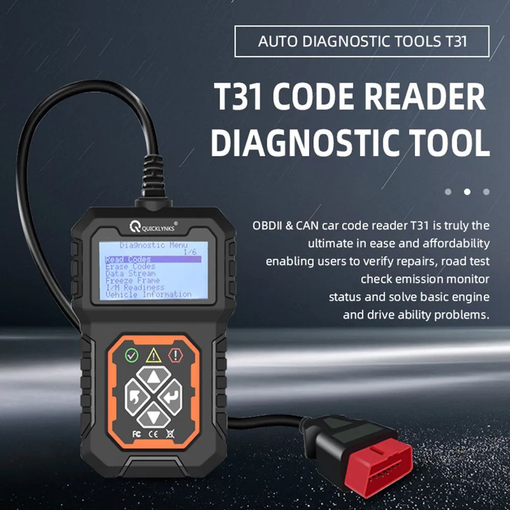 Newest Car Full OBD2/EOBD Diagnostic Tools Automotive Professional Code Reader OBD2 Scanner portugues brasil T31