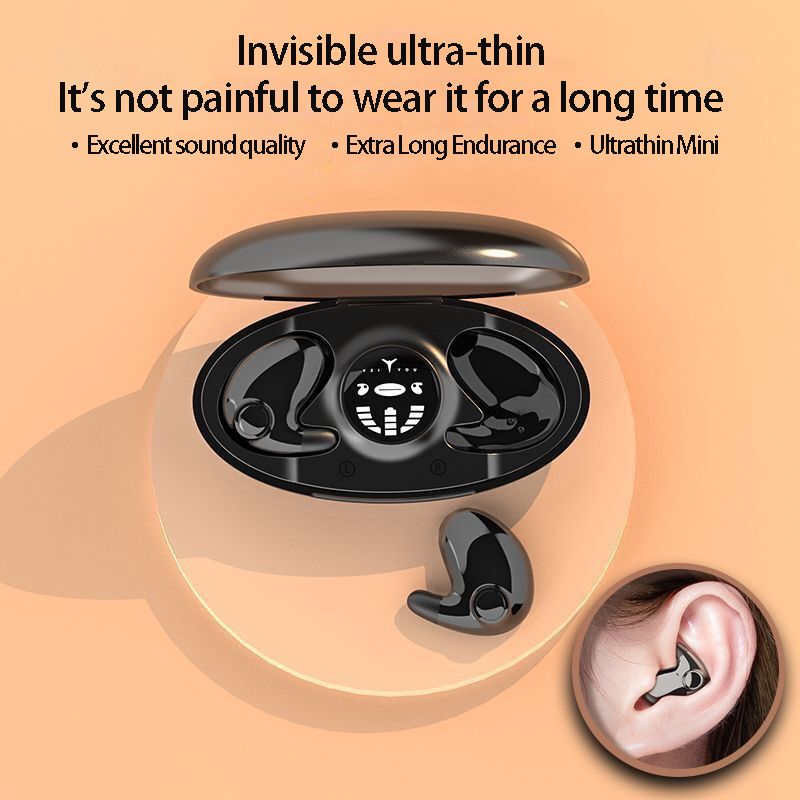 IPX5 Waterproof Noise Reduction Sports Headset Invisible Sleep Wireless Earphone TWS Bluetooth 5.3 Earpods Hidden Earbuds