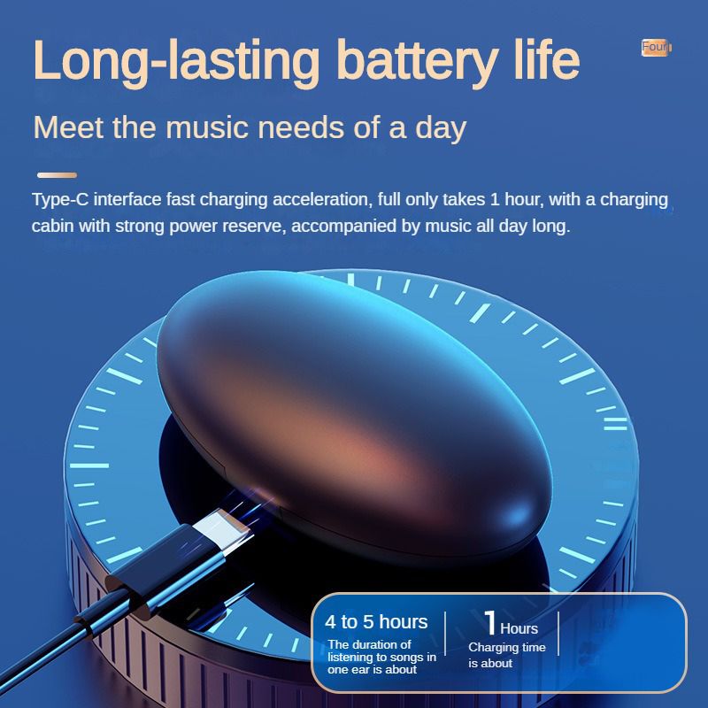 IPX5 Waterproof Noise Reduction Sports Headset Invisible Sleep Wireless Earphone TWS Bluetooth 5.3 Earpods Hidden Earbuds