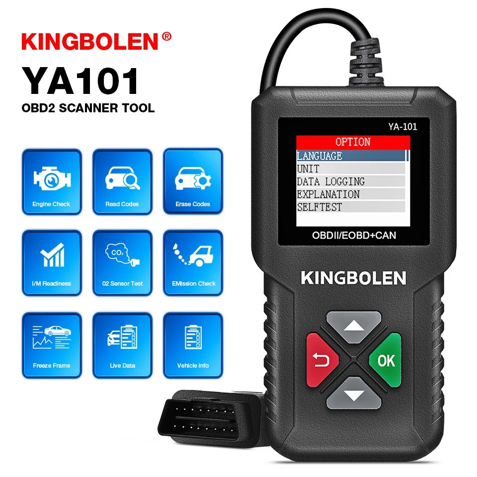 OBD2 Diagnostic Scan Tool for All OBD2 Cars Since 1996 Car OBD2 Scanner YA-101 Auto Code Reader for Check Engine Light