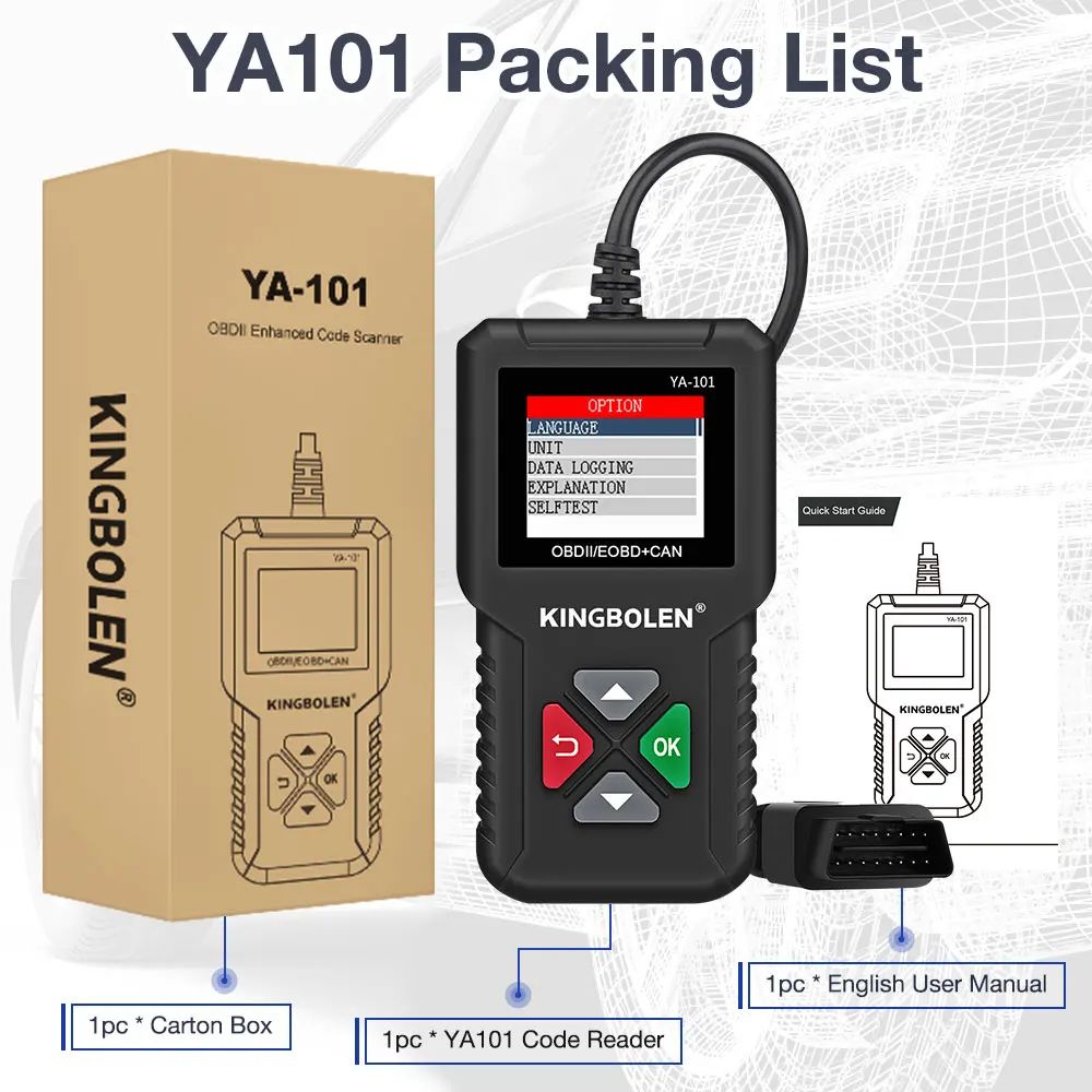 OBD2 Diagnostic Scan Tool for All OBD2 Cars Since 1996 Car OBD2 Scanner YA-101 Auto Code Reader for Check Engine Light