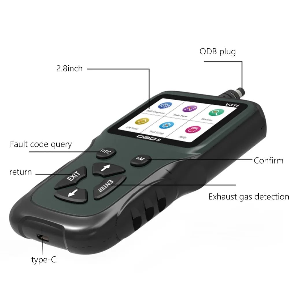 V311 Code Reader For Car Engine Automotive Diagnostic Tool Auto System Car Accessories OBD2 Fault Diagnostic Scanner