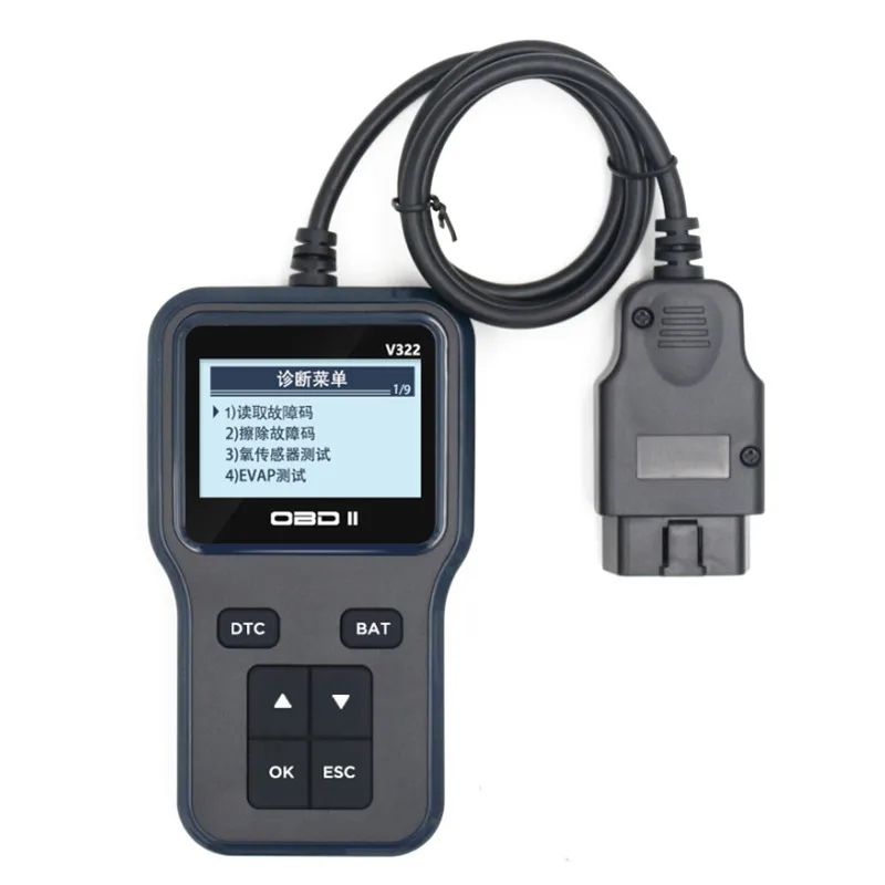 Auto Diagnostic Tool for Universal Vehicles V322 Car Code Reader Auto OBD2 Scanner Support Multi-language CAN BUS
