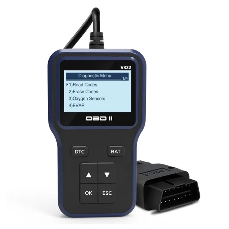 Auto Diagnostic Tool for Universal Vehicles V322 Car Code Reader Auto OBD2 Scanner Support Multi-language CAN BUS