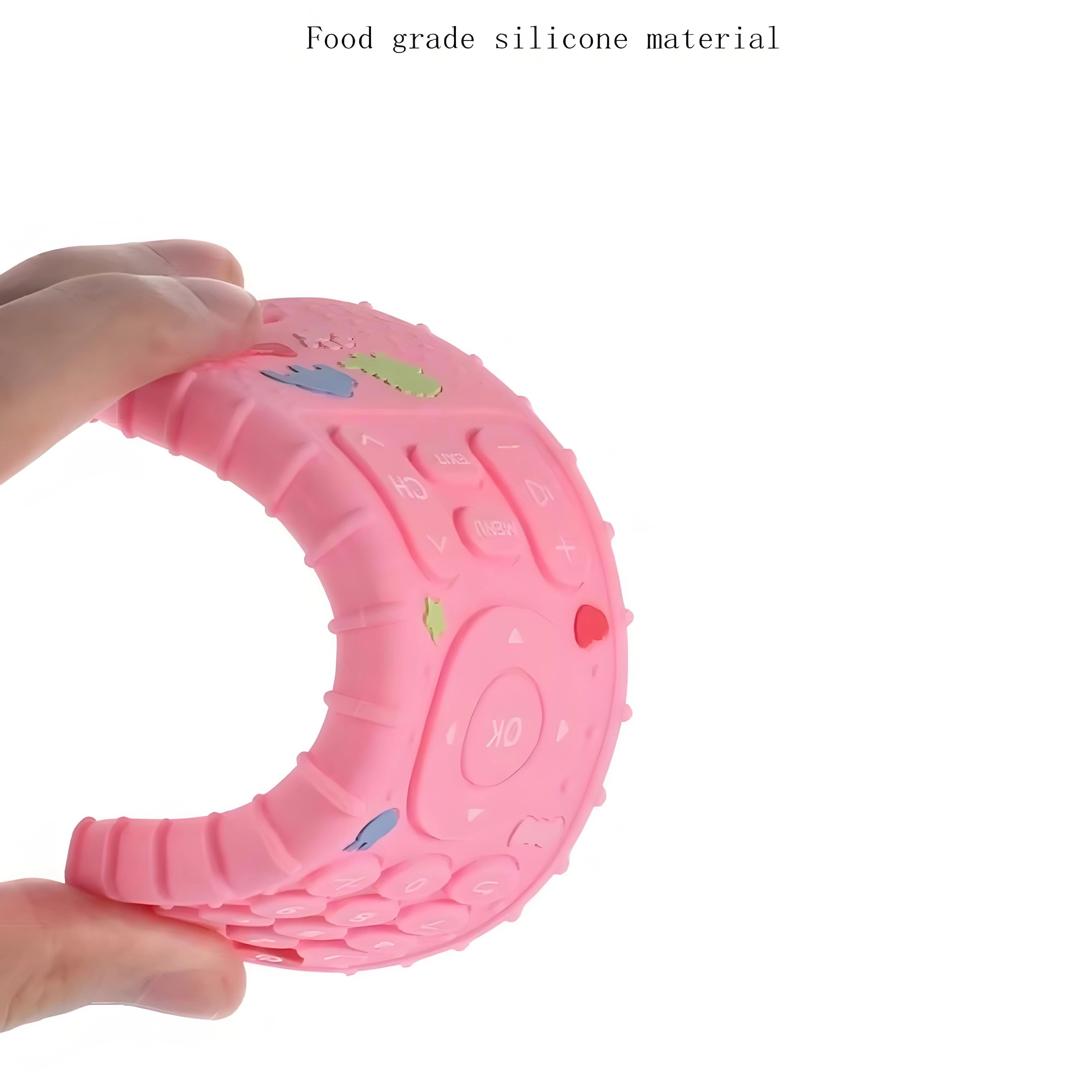 Silicone Baby Toys TV Remote Control Shape Teether Toy BPA Free Silicone Teething Chewing Toy Sensory Baby Accessories
