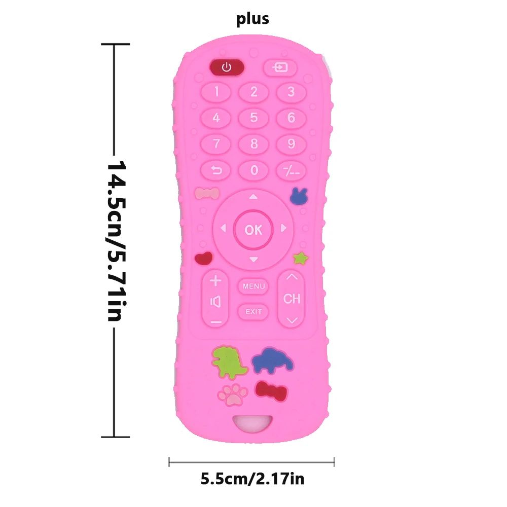 Silicone Baby Toys TV Remote Control Shape Teether Toy BPA Free Silicone Teething Chewing Toy Sensory Baby Accessories