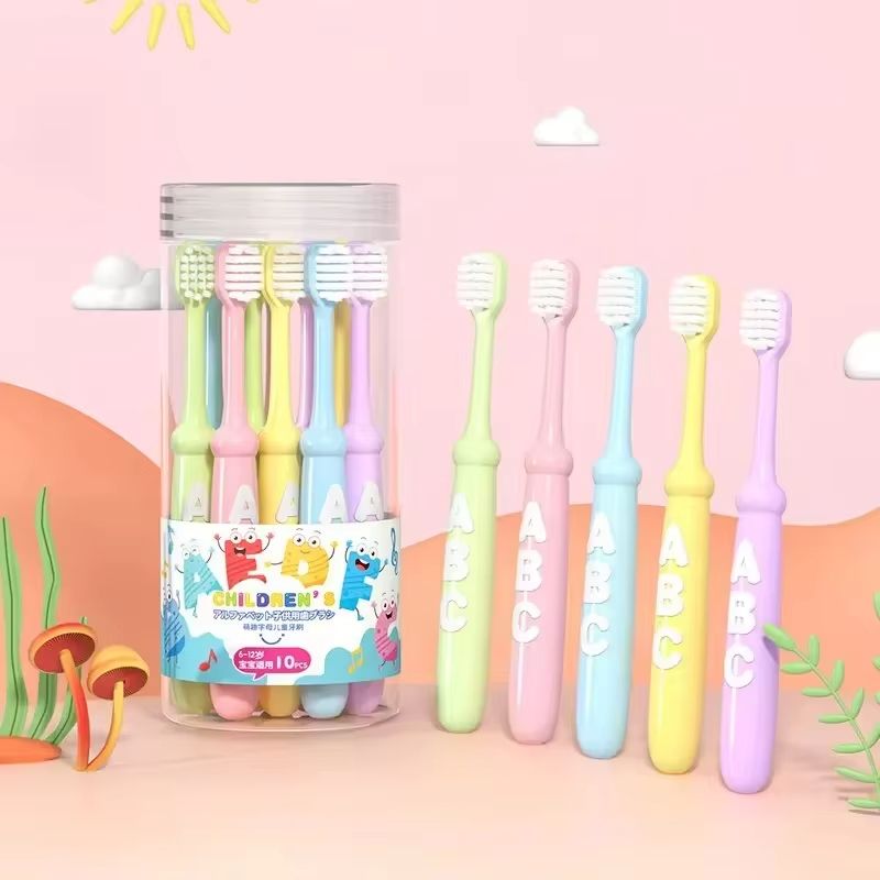 10Pcs Cute Children Small Head Soft Bristle Toothbrush High Density Brush Wire Does Not Damage Gums for Children Aged 3-12