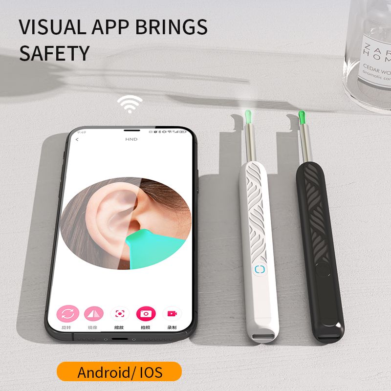 Visual Ear Cleaner with Camera Wireless Ear Sticks Otoscope USB C Charging Endoscope Ear Wax Removal Tools Earpick MIni Camera