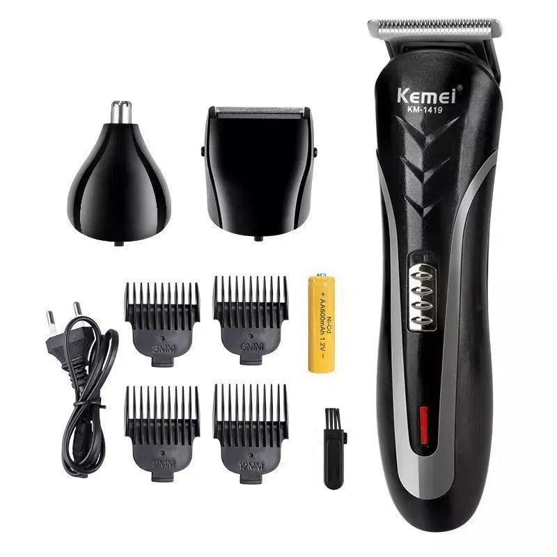 Rechargeable Electric Hair Clipper Men'S Household Shaver Hair Trimmer and Nose Trimmer 3 in 1 Hair Clippers Men