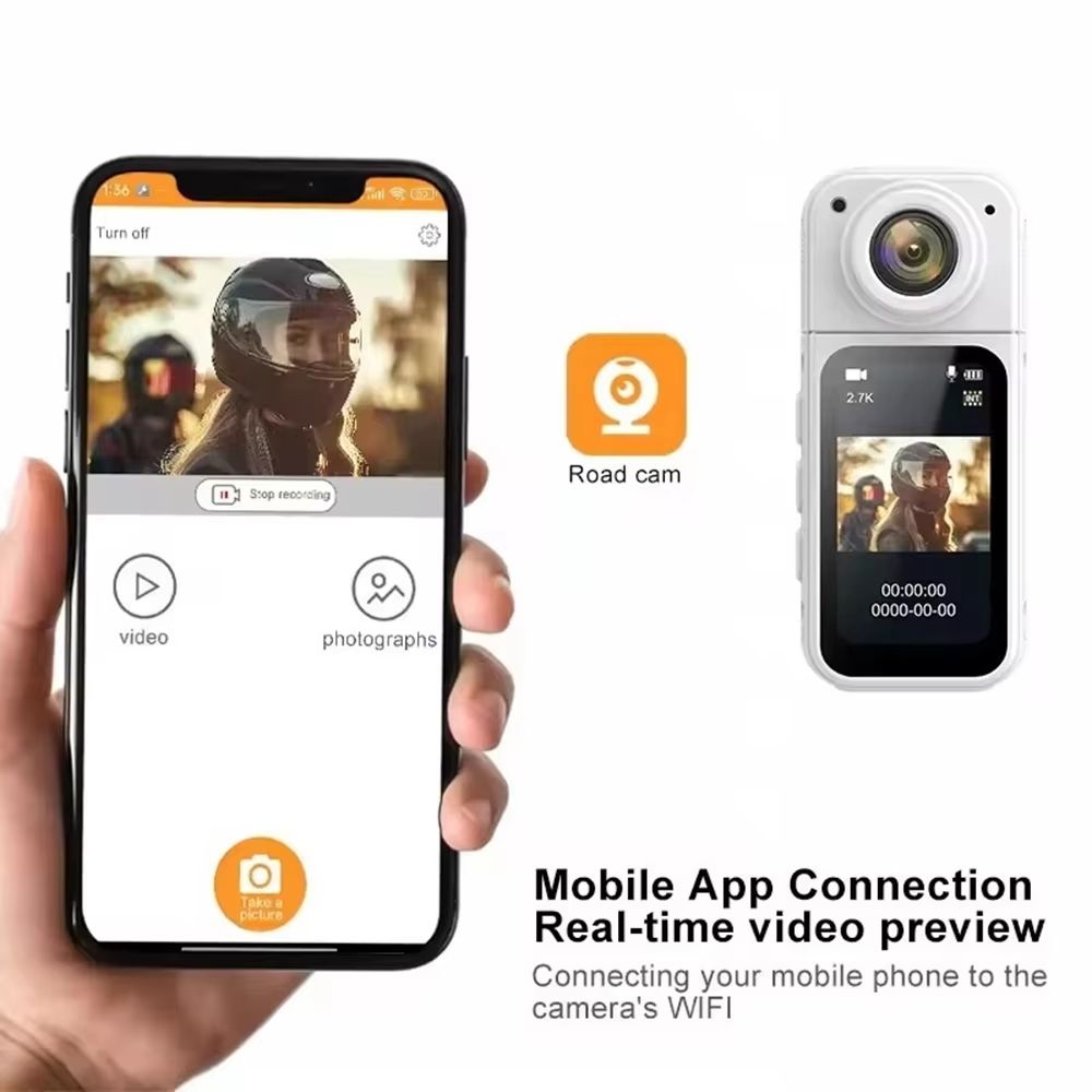 2.7K 1080P HD Mini Body Camera WiFi Sports DV Video Recorder Portable Wearable Magnetic Thumb Action Camera Bike Small Camcorder