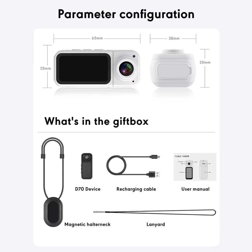 2.7K 1080P HD Mini Body Camera WiFi Sports DV Video Recorder Portable Wearable Magnetic Thumb Action Camera Bike Small Camcorder