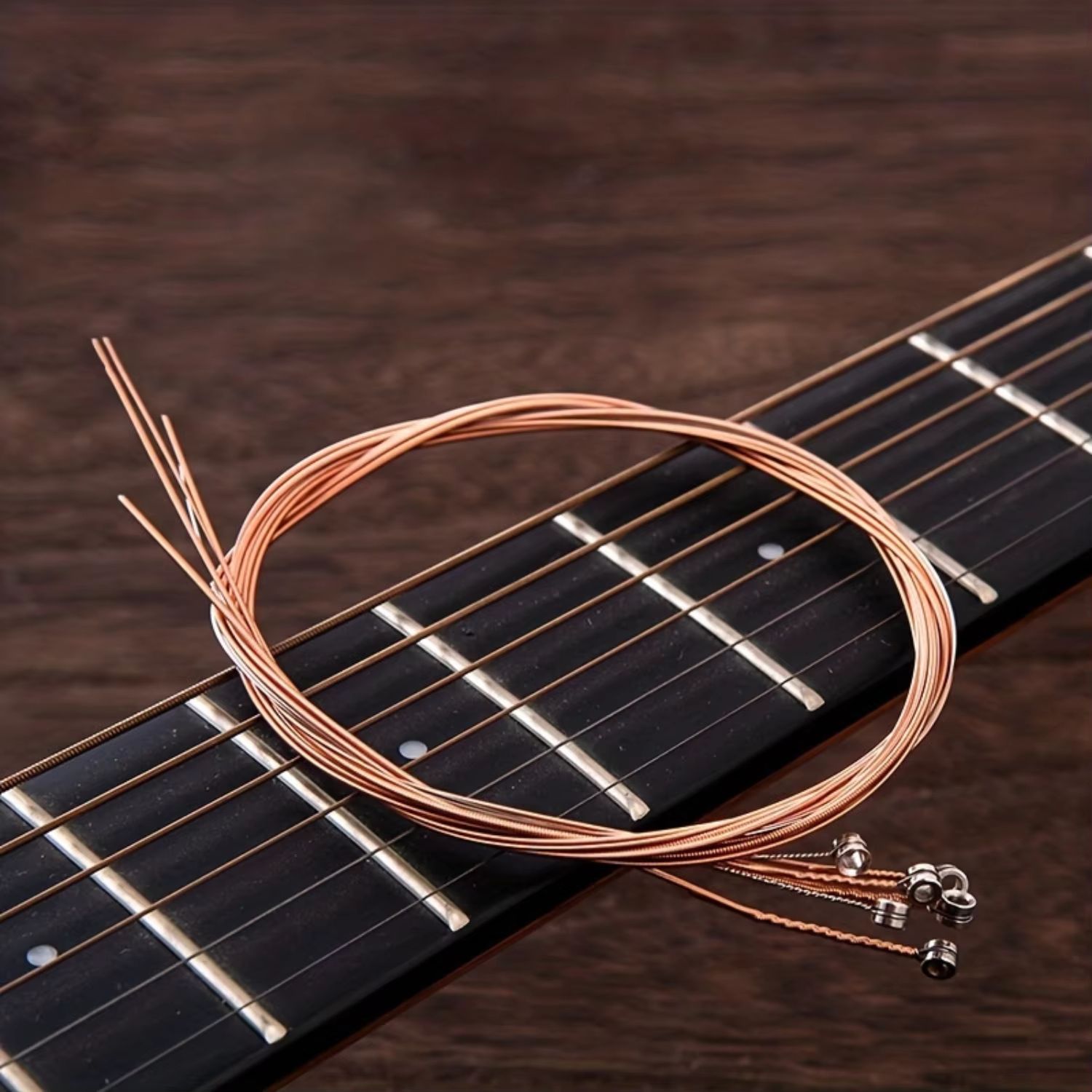 1 SET 6 Pieces Copper Guitar Strings 1-6 for Classical Classic Steel Wire Classic Acoustic Folk Guitar Parts Accessories