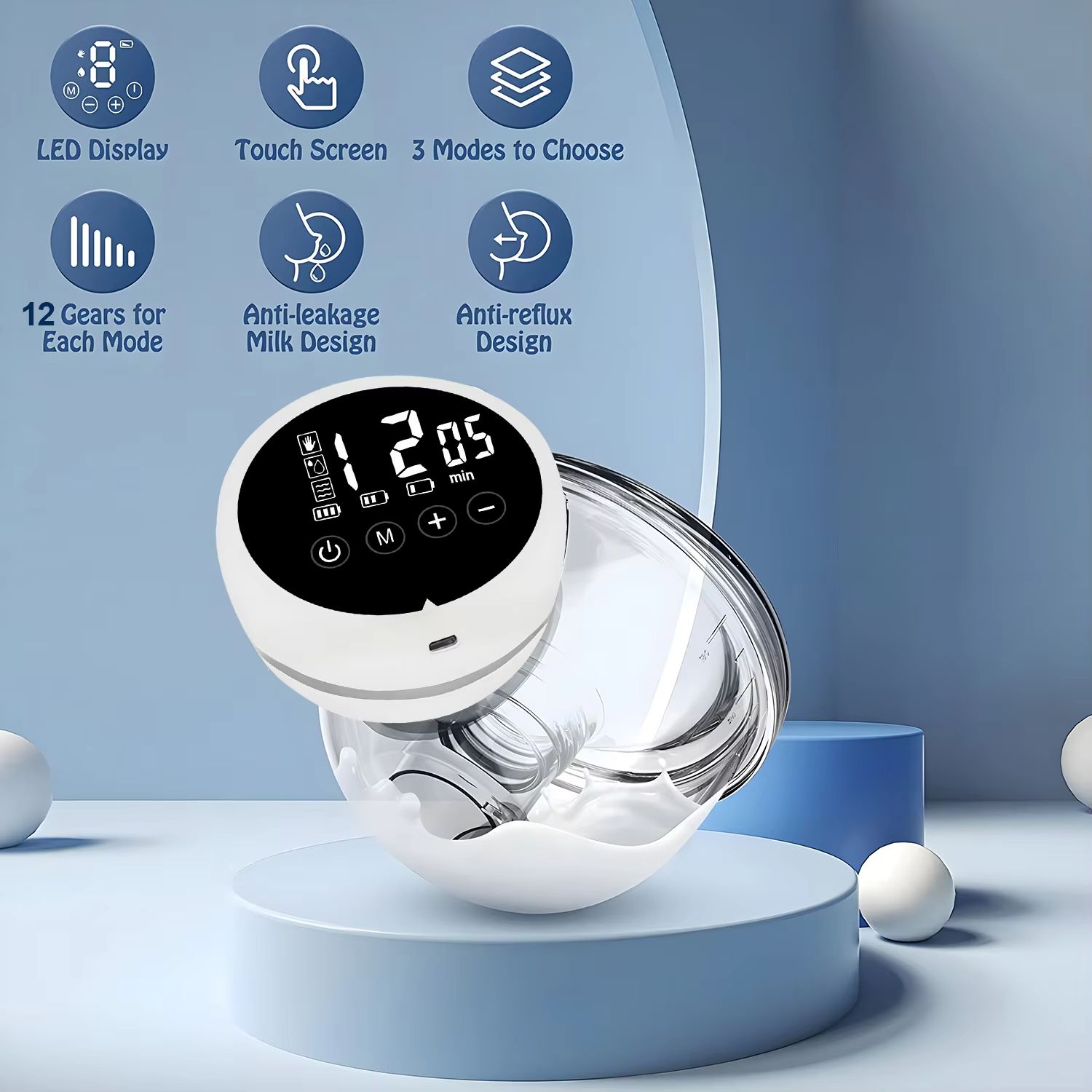 Wearable Breast Pump Electric Painless Double-sided Fully Automatic Integrated Hands-free Breast Collector Breastfeeding