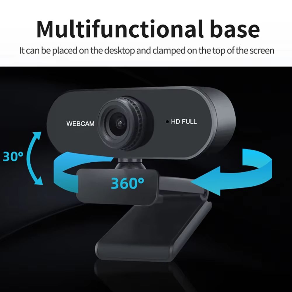 USB HD Web Camera 1080P and 2K Autofocus with Microphone Plug and Play for PC Laptop Desktop Conference and Video Call