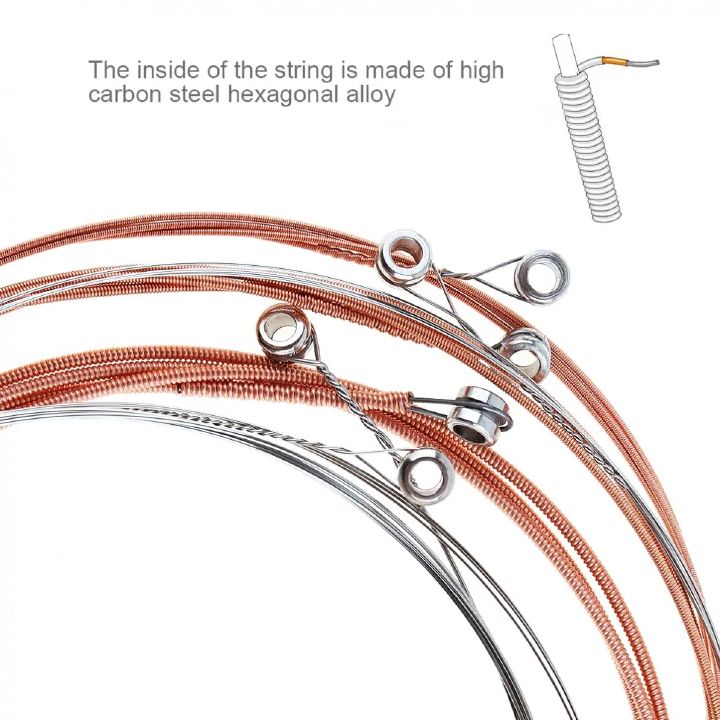 1 SET 6 Pieces Copper Guitar Strings 1-6 for Classical Classic Steel Wire Classic Acoustic Folk Guitar Parts Accessories