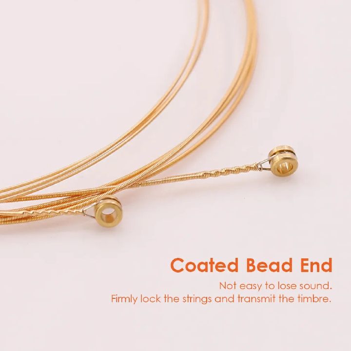 1 SET 6 Pieces Copper Guitar Strings 1-6 for Classical Classic Steel Wire Classic Acoustic Folk Guitar Parts Accessories