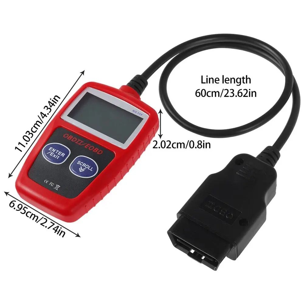 Car Diagnostic Tools OBD2 Code Reader Digital Display OBD 2 Scanner Multi Functional Fault Code Clear 16 Pin Universal Version