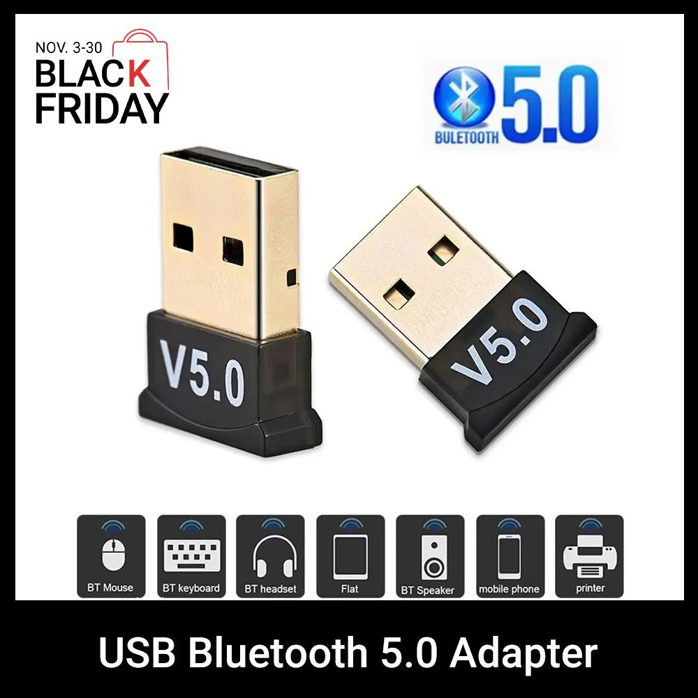 USB Bluetooth 5.0 Adapter Transmitter Receiver Bluetooth Audio Bluetooth Dongle Wireless USB Adapter for PC Laptops Computer