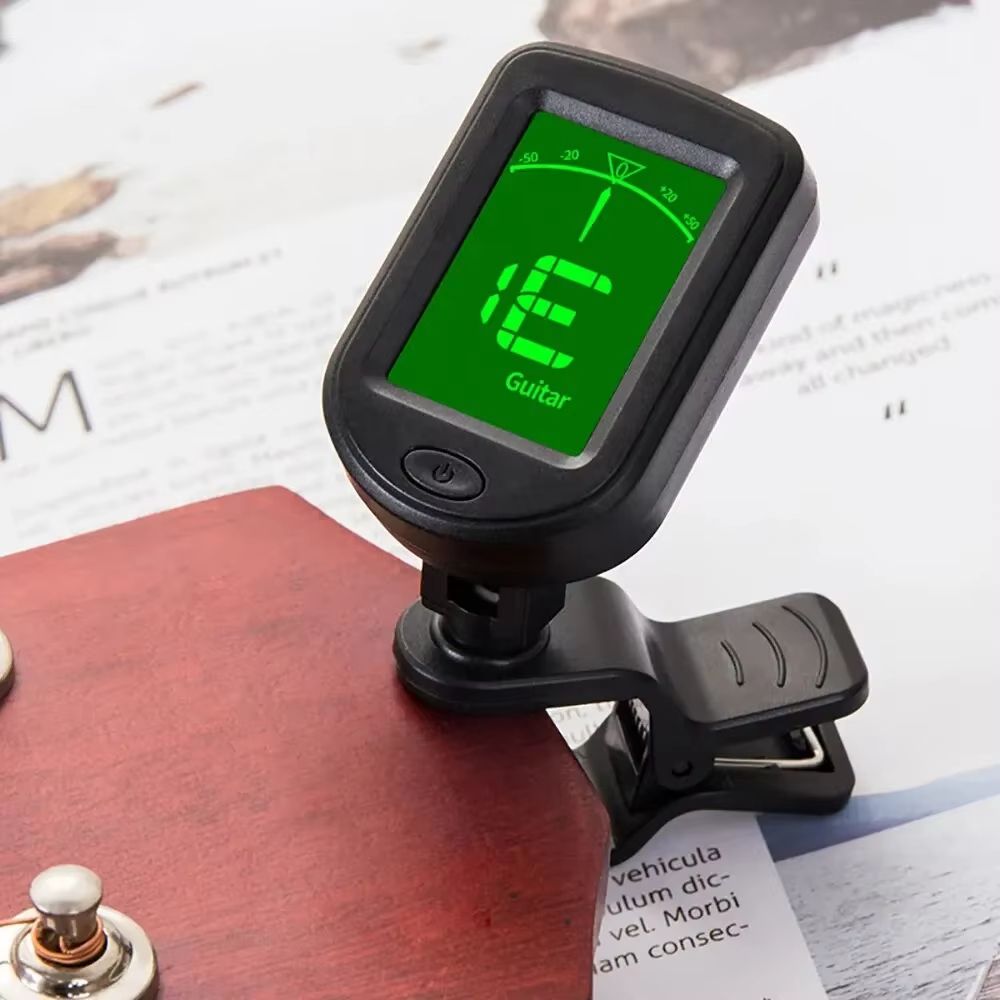 Guitar Tuner Clip-on Chromatic Digital Tuner LCD Display Mini Tuner String Instrument Accessories for Guitar Ukulele Violi