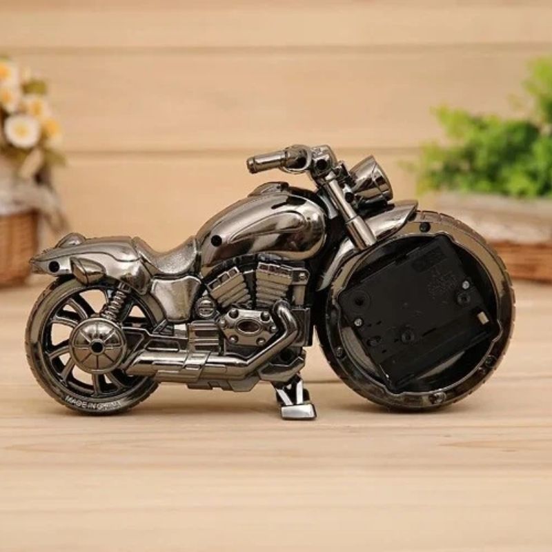 Vintage Alarm Clock Motorcycle Model Creative Desktop Clock Funny Multi-Purpose Bedside Office Clock Home Desktop Decoration Children Friends Gift