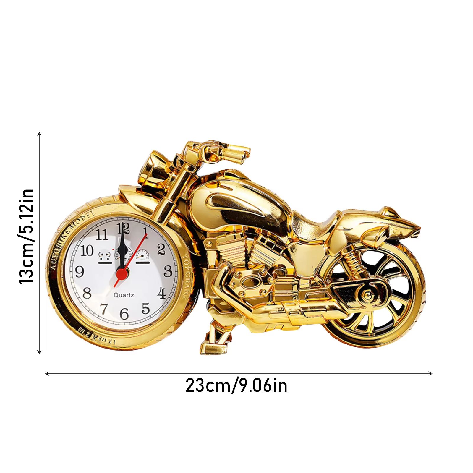 Vintage Alarm Clock Motorcycle Model Creative Desktop Clock Funny Multi-Purpose Bedside Office Clock Home Desktop Decoration Children Friends Gift